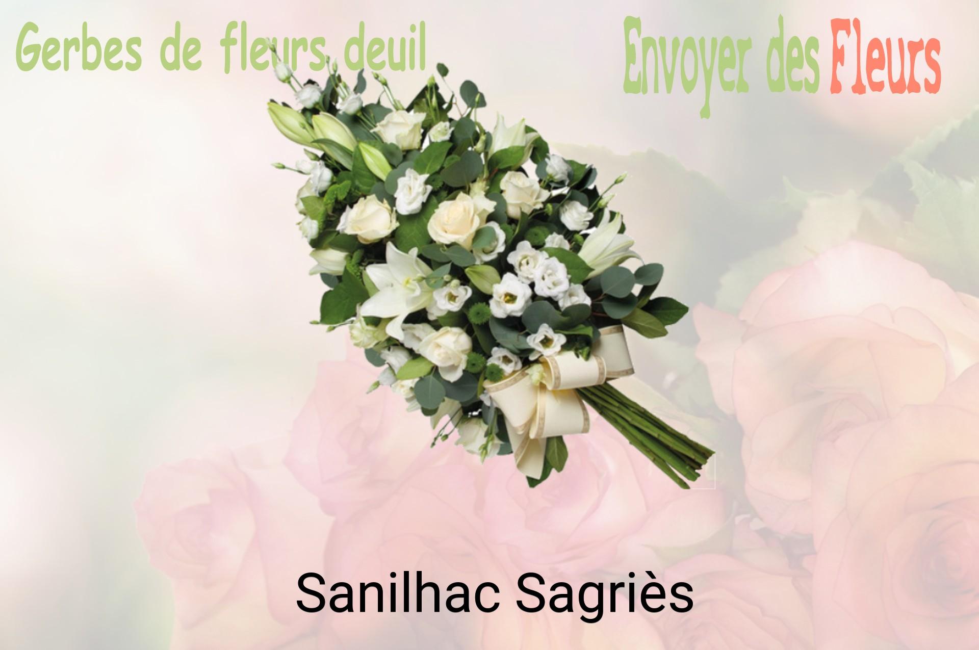 Gerbe de fleurs de deuil livrée à Sanilhac-Sagriès